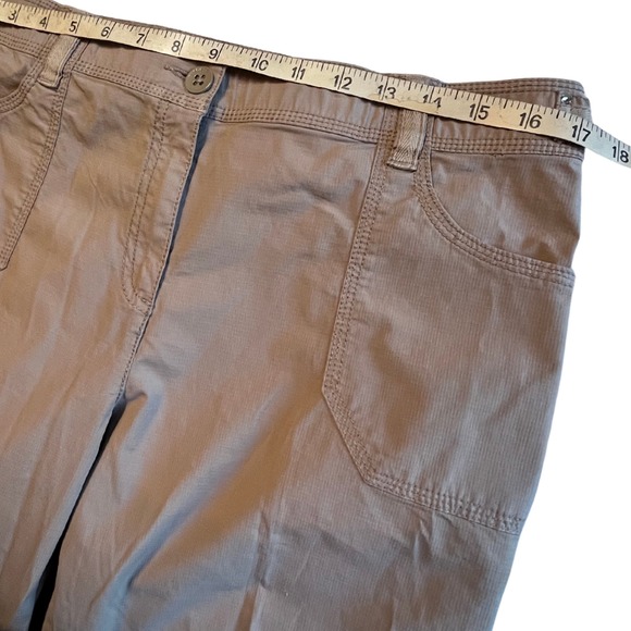 Chico's Casual Chinos Size 1.5 M 10 Cocoa Brown Stretch Skinny Straight Mid-rise - Picture 5 of 14